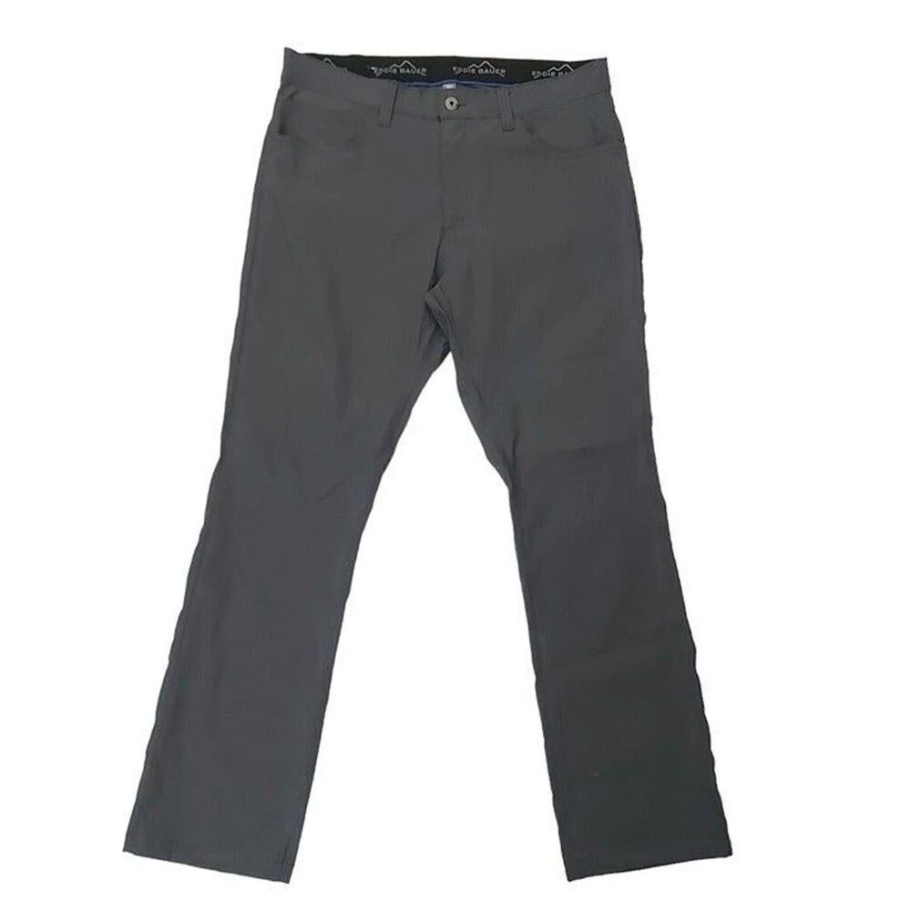 Eddie Bauer Mens 36x31 Gray Pants Performance Trail Outdoor Hiking Fishing